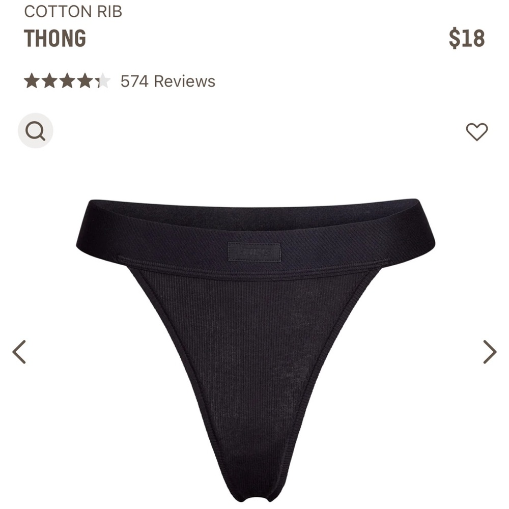 Brand new with tag Skims cotton thong